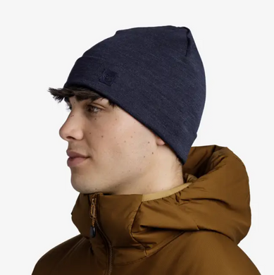 Шапка Buff Merino Heavyweight Beaney Solid Indigo (BU 111170.785.10.00)