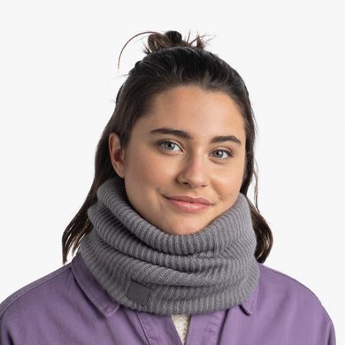 Шарф-труба Buff Knitted&Fleece Neckwarmer Rutger, Grey Heather (BU 129695.938.10.00)