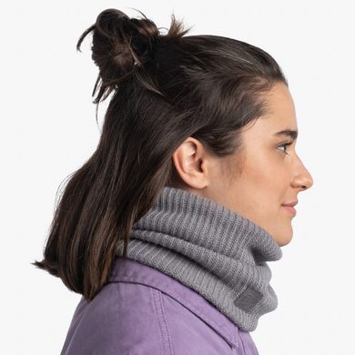 Шарф-труба Buff Knitted&Fleece Neckwarmer Rutger, Grey Heather (BU 129695.938.10.00)